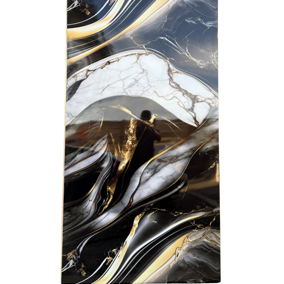 Hochwertige PVC-Platte - Ice Gold Marmor