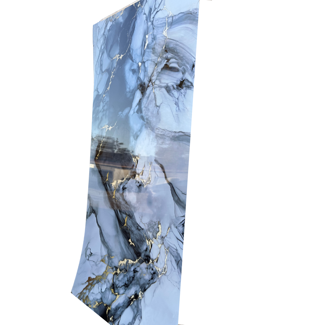Hochwertige PVC-Platte - Ice Gold Marmor