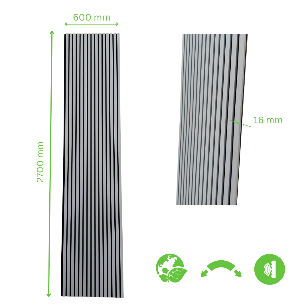 flexible Akustikpaneele - Grau