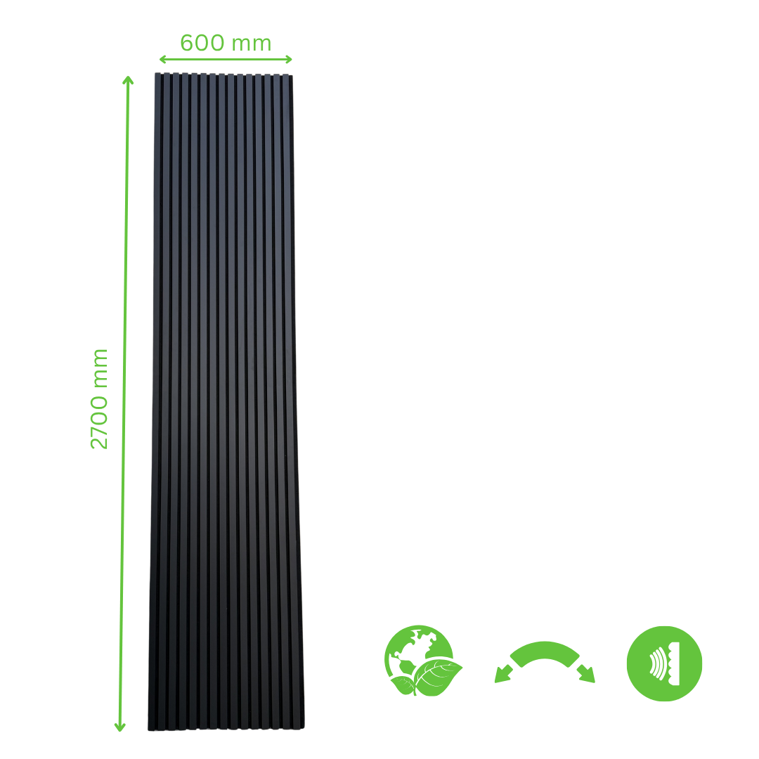 flexible Akustikpaneele - Schwarz