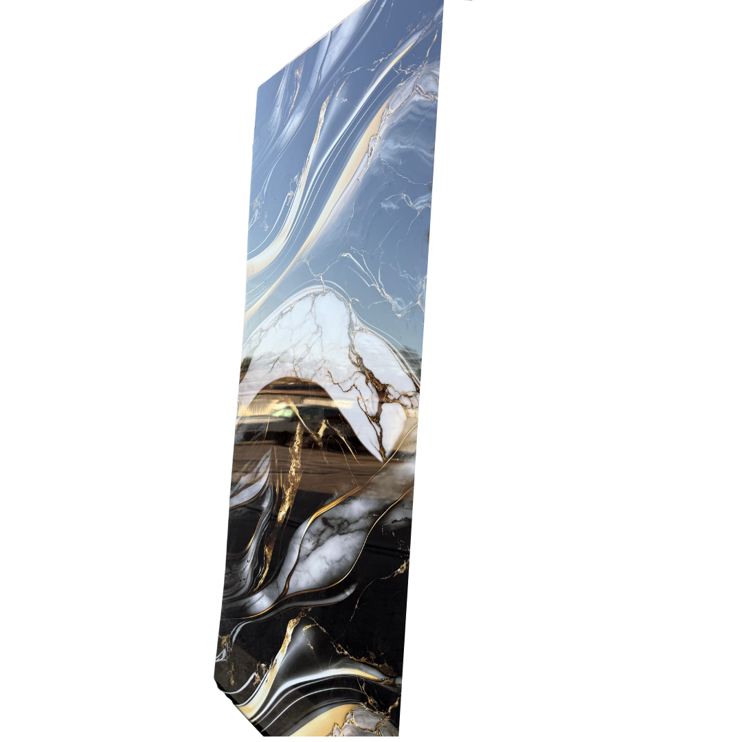 Hochwertige PVC-Platte - Ice Gold Marmor