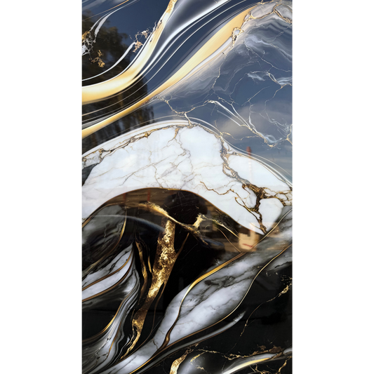 Hochwertige PVC-Platte - Ice Gold Marmor