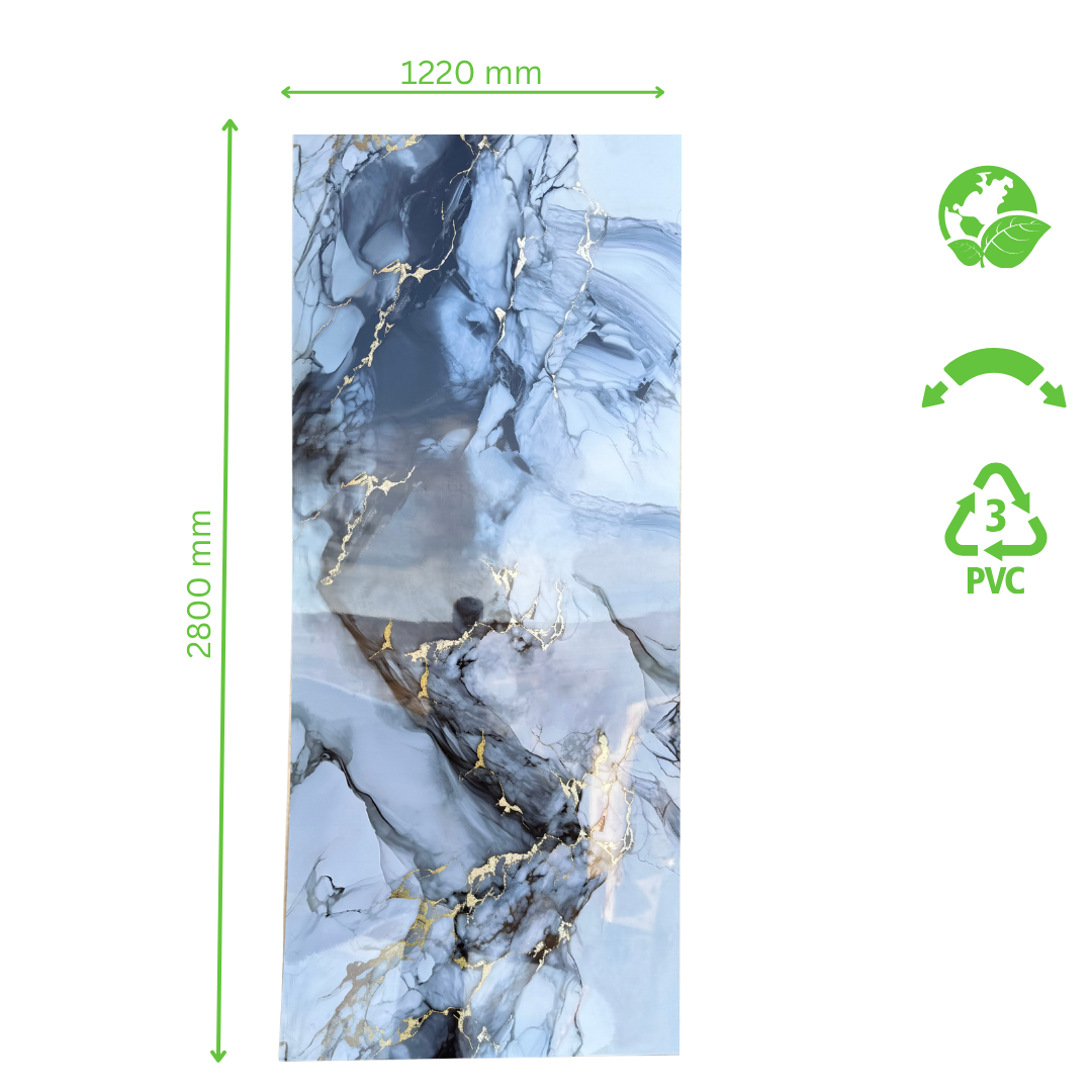 Hochwertige PVC-Platte - Ice Gold Marmor