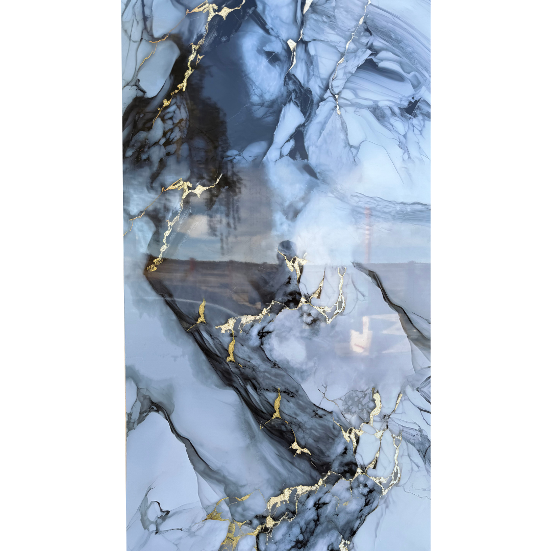 Hochwertige PVC-Platte - Ice Gold Marmor