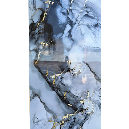 Hochwertige PVC-Platte - Ice Gold Marmor