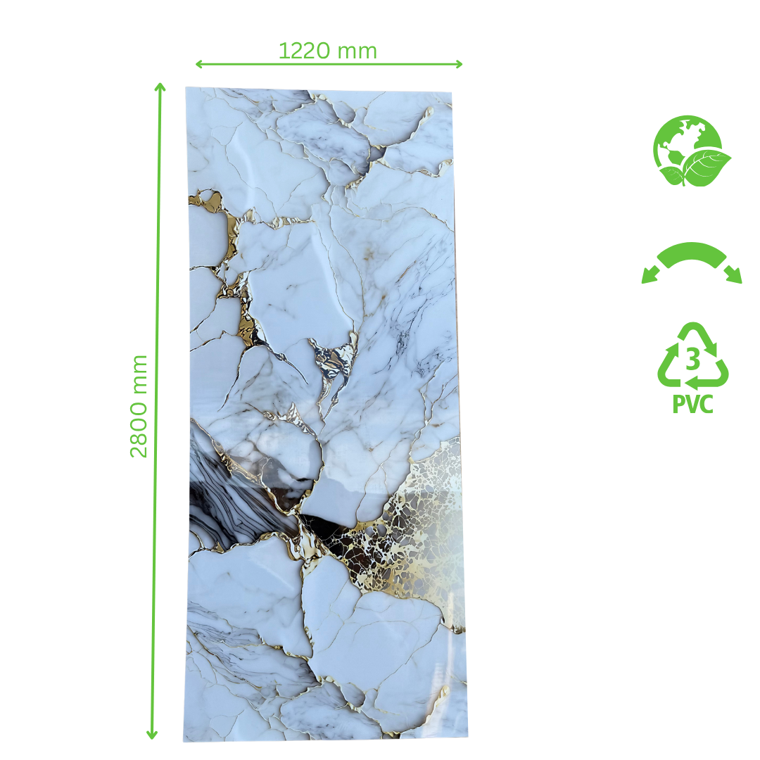 Hochwertige PVC-Platte - Calacatta Gold Marmor