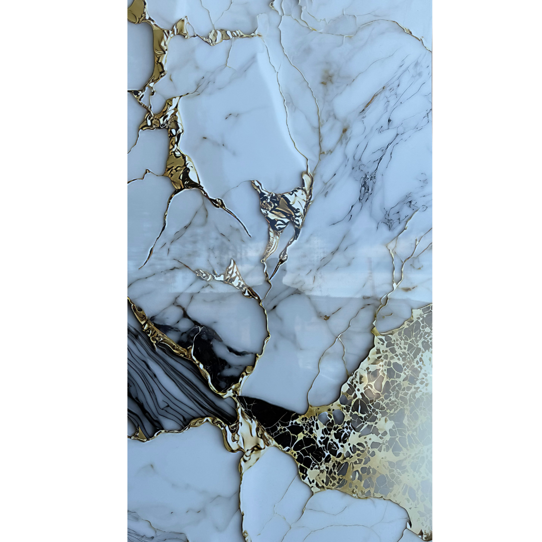 Hochwertige PVC-Platte - Calacatta Gold Marmor