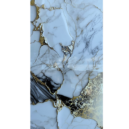 Hochwertige PVC-Platte - Calacatta Gold Marmor