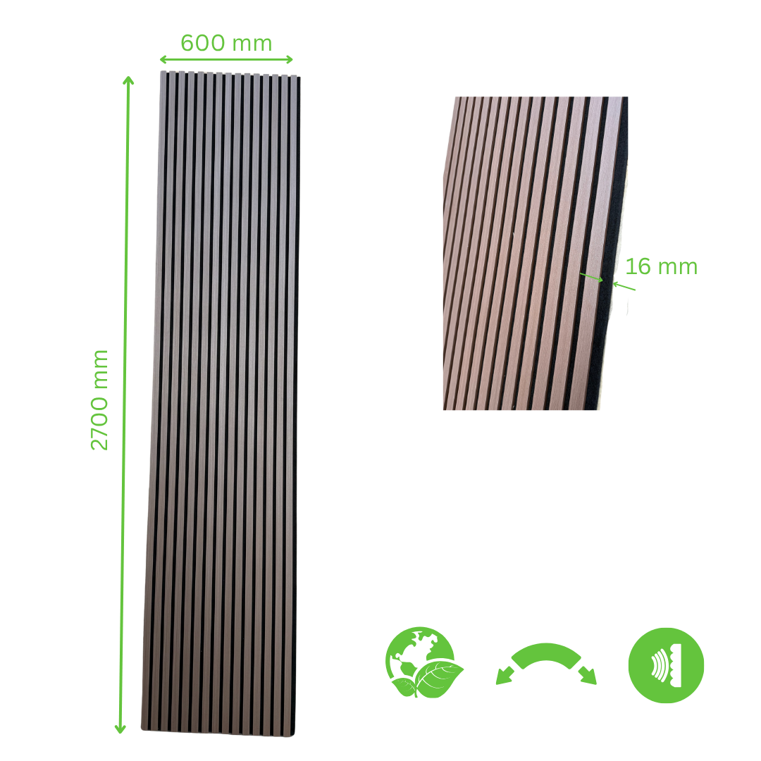 flexible Akustikpaneele - Dunkelholz