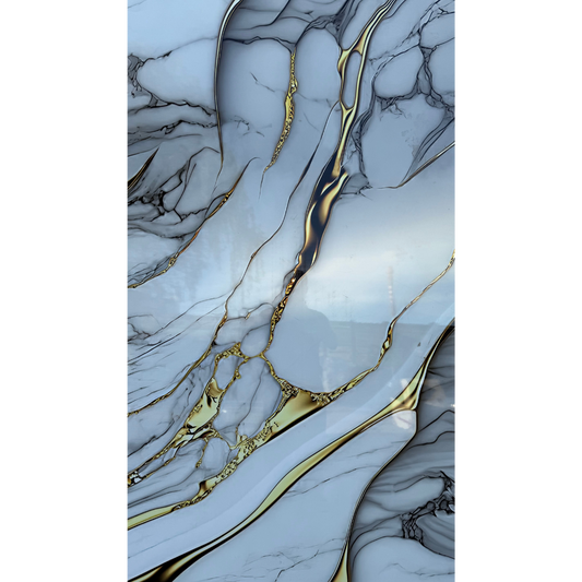 Hochwertige PVC-Platte - Calacatta Gold/Grau Marmor