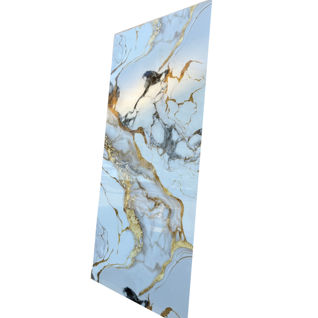 Hochwertige PVC-Platte - Calcatta Gold Wave Marmor