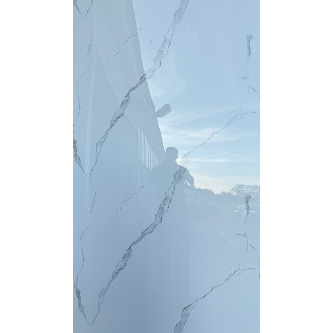 PVC-Platte - White Line Marble