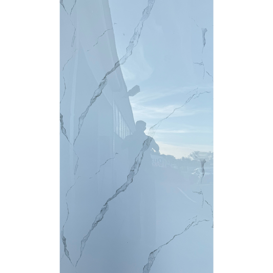 PVC-Platte - White Line Marble