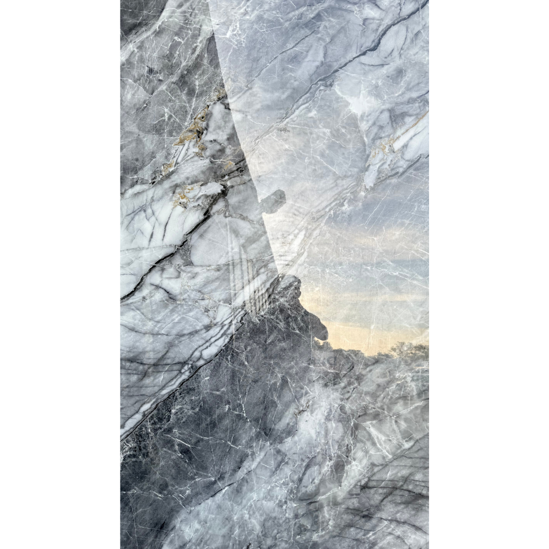 PVC-Platte - Grau Marmor