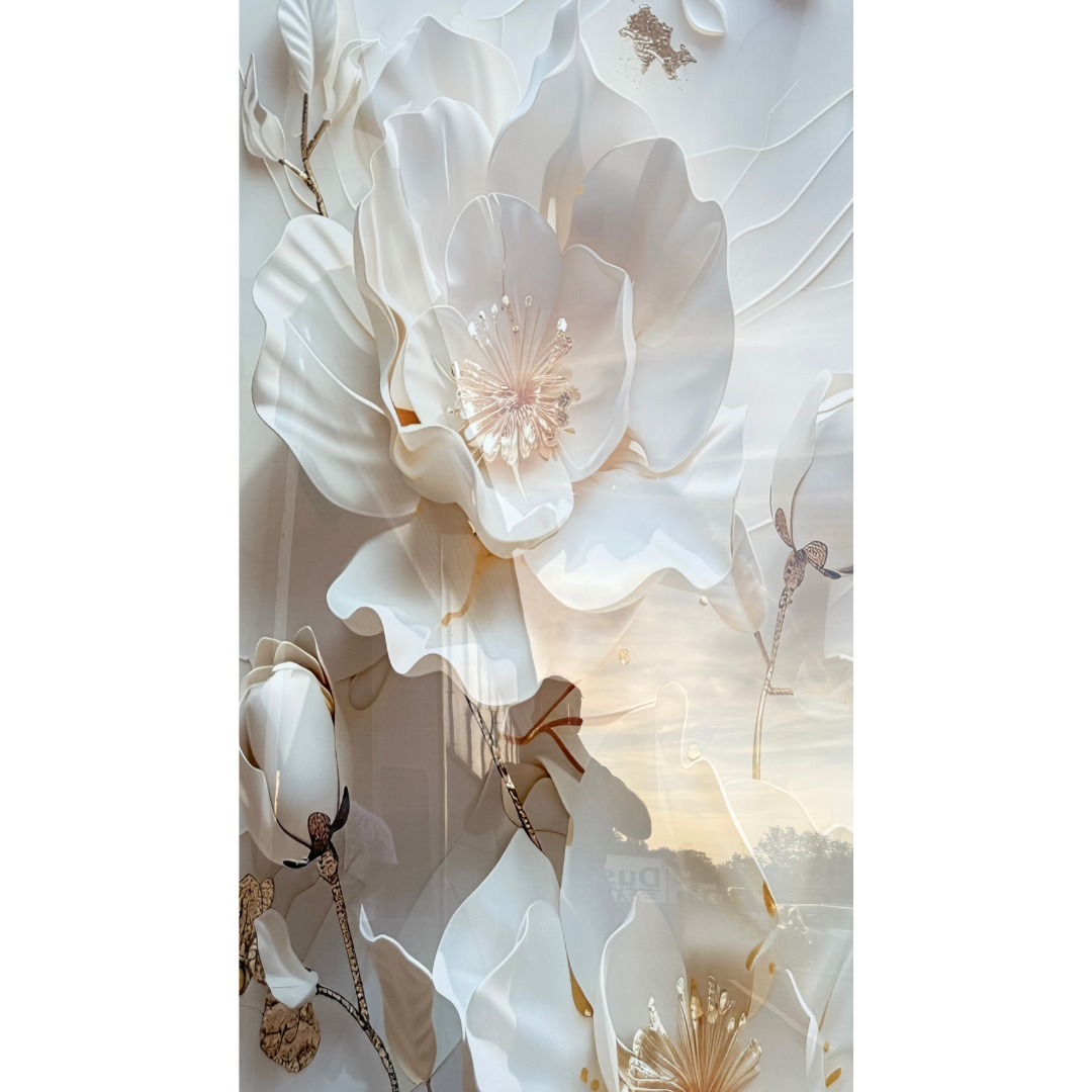 PVC-Platte -Beautiful Flower Marble