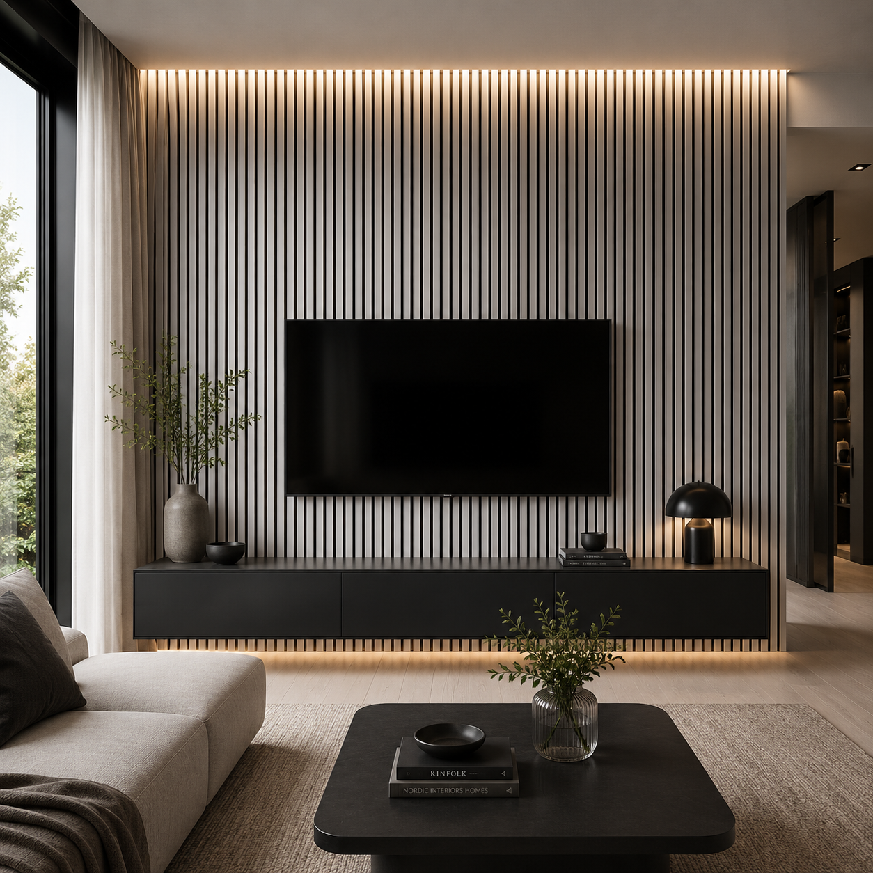 Akustikpaneel Brushed Silber