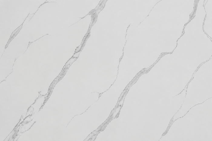 PVC Paneel Marmor Statuario Weiß Hochglanz Detailaufnahme