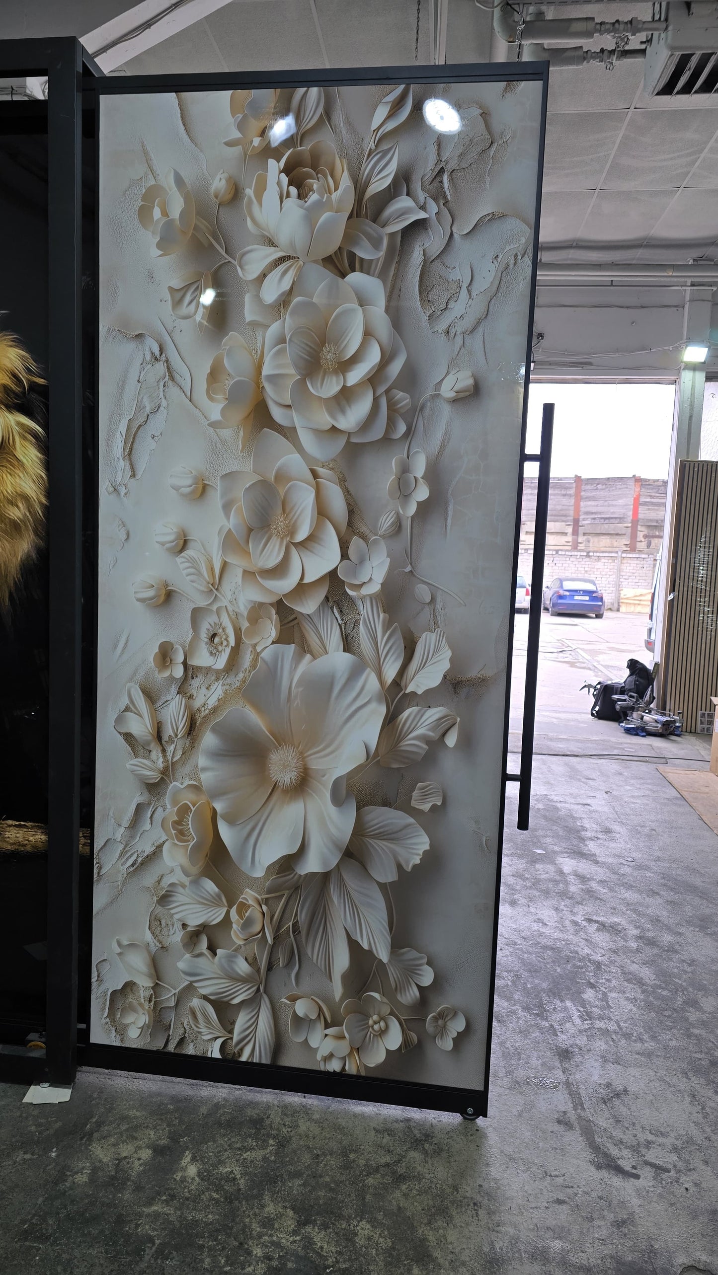 PVC Paneel Blüten Creme Detail