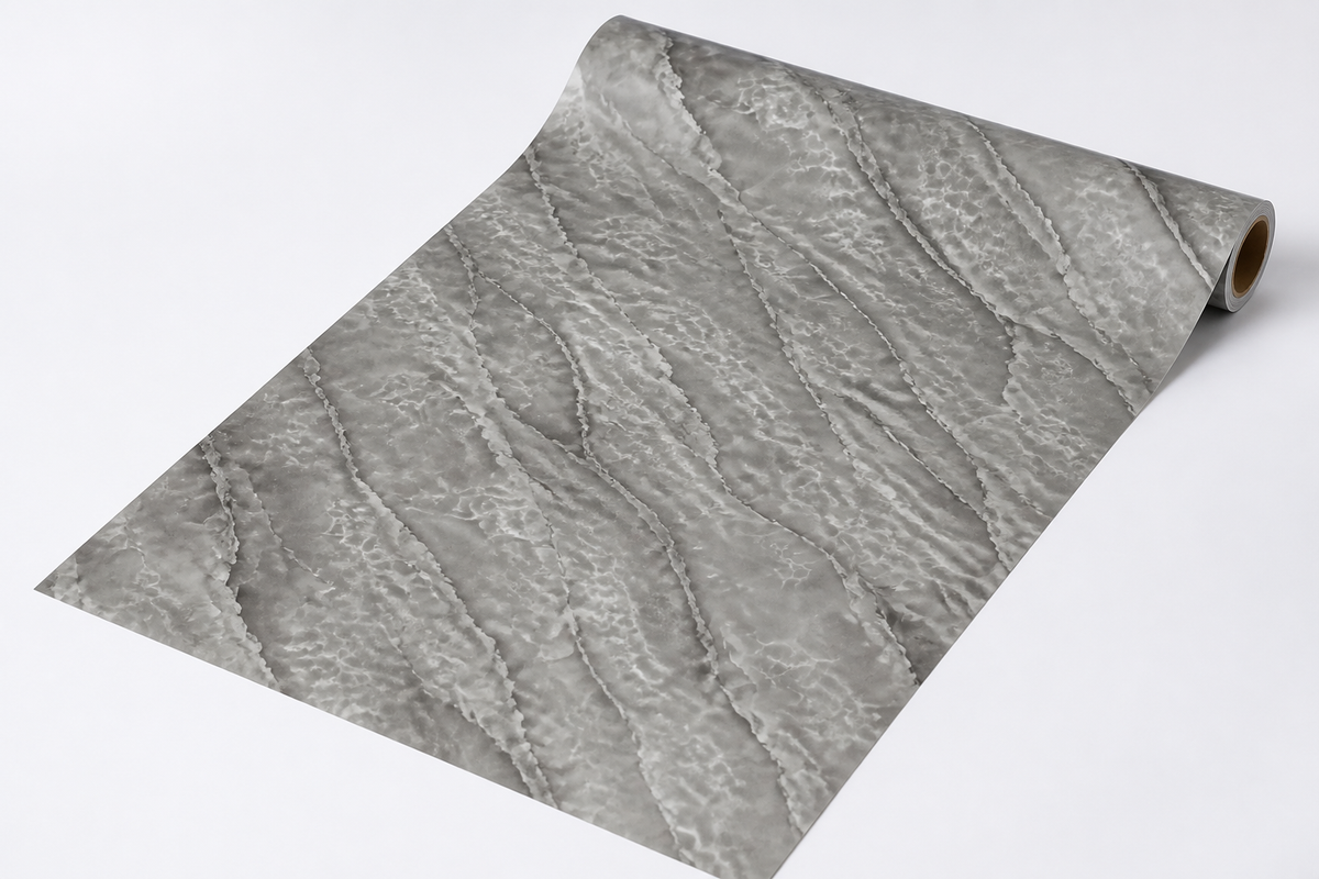 Selbstklebende PVC-Rolle Marmor Grau (Wolke) Klebefolie Möbelfolie –