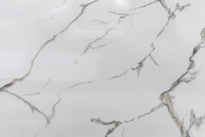 Selbstklebende PVC-Rolle Marmor Weiß (Ader) Detailaufnahme