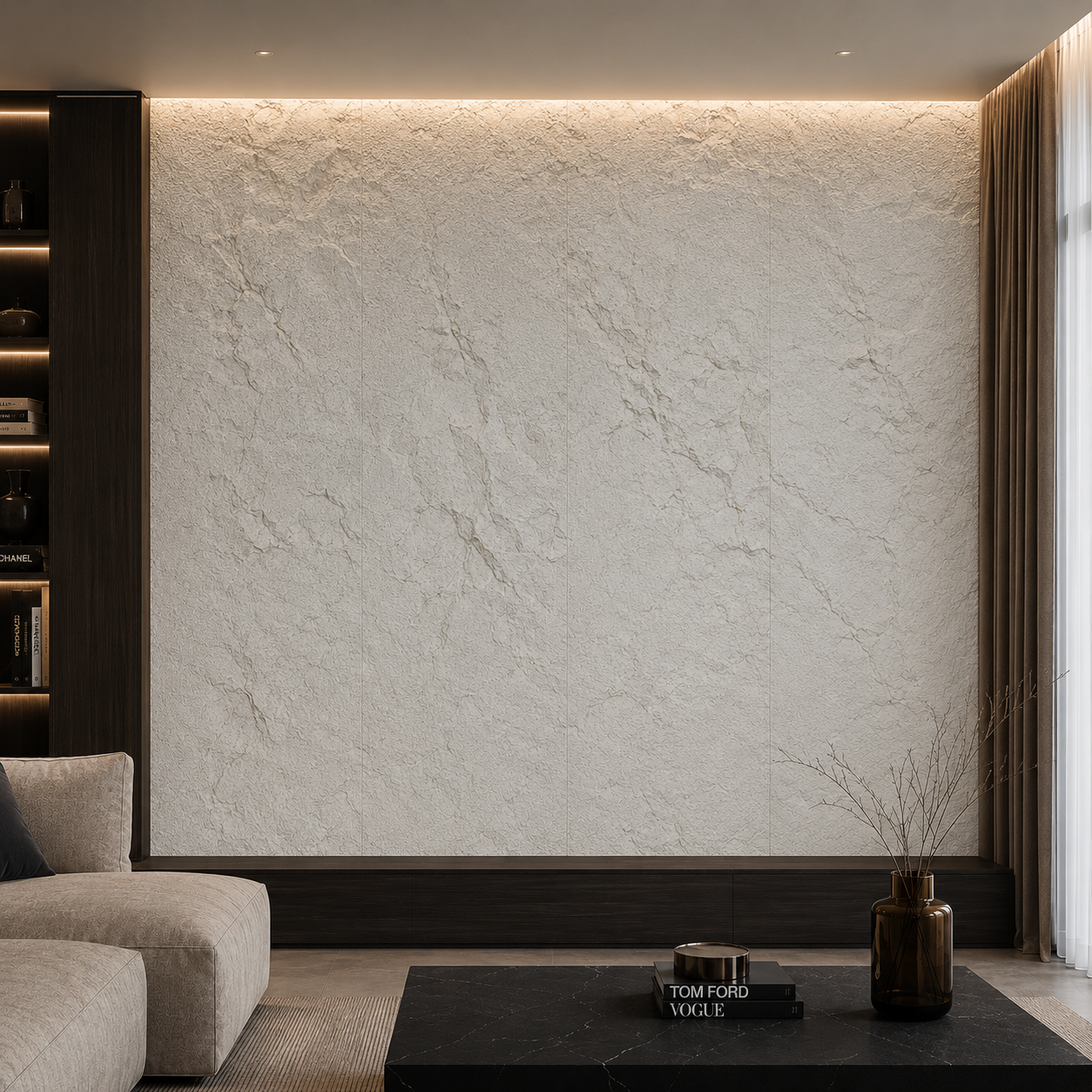 Steinpaneel Naturstein Beige Wandpaneel Steinoptik